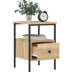vidaXL - Nachtkastje - Bruin - Bewerkt hout - 2 stuks