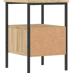 vidaXL - Nachtkastje - Bruin - Bewerkt hout - 2 stuks