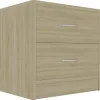 vidaXL - Nachtkastje - Bruin - Bewerkt hout
