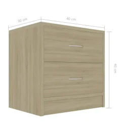 vidaXL - Nachtkastje - Bruin - Bewerkt hout