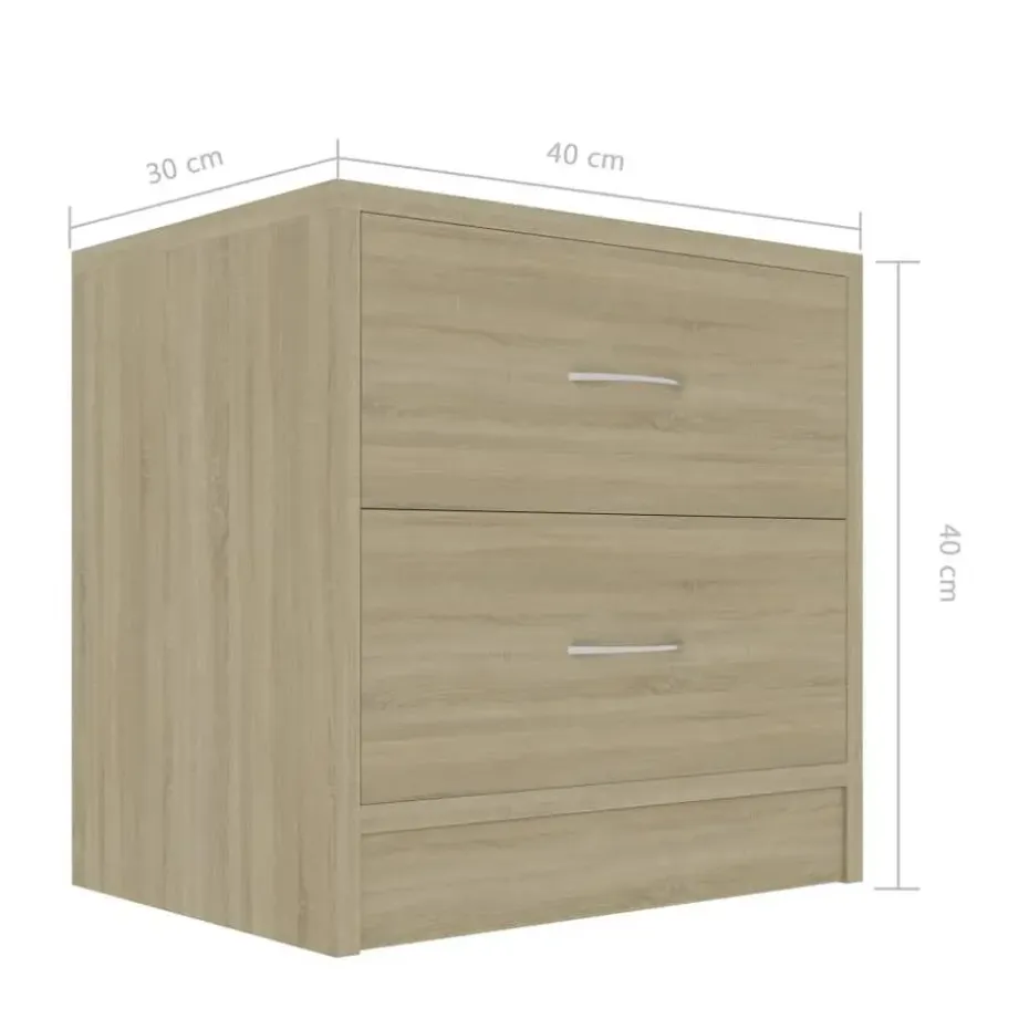 vidaXL - Nachtkastje - Bruin - Bewerkt hout
