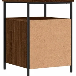 vidaXL - Nachtkastje - Bruin - Bewerkt hout