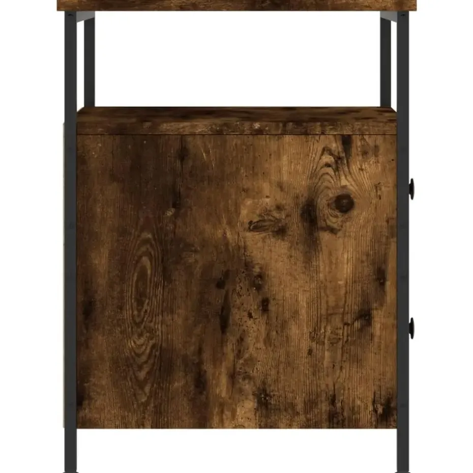 vidaXL - Nachtkastje - Bruin - Bewerkt hout - 2 stuks