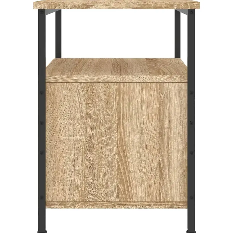 vidaXL - Nachtkastje - Bruin - Bewerkt hout
