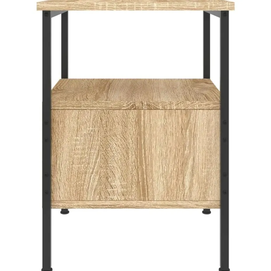 vidaXL - Nachtkastje - Bruin - Bewerkt hout