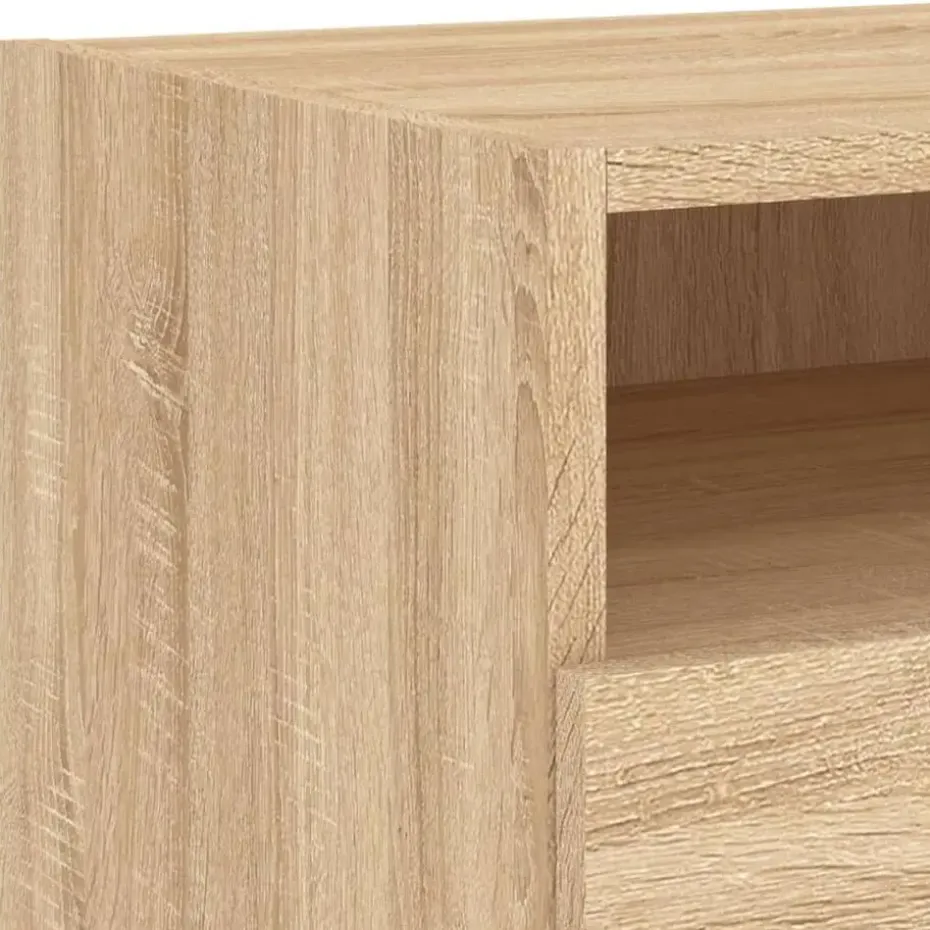 vidaXL - Nachtkastje - Bruin - Bewerkt hout - 2 stuks