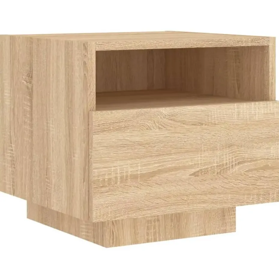 vidaXL - Nachtkastje - Bruin - Bewerkt hout - 2 stuks