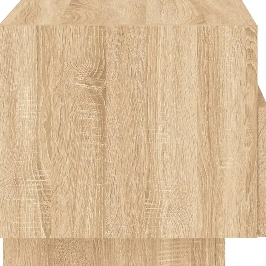 vidaXL - Nachtkastje - Bruin - Bewerkt hout - 2 stuks