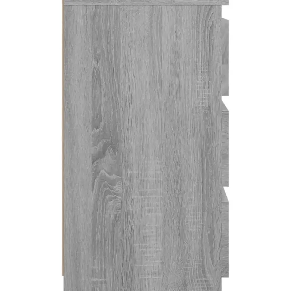 vidaXL - Nachtkastje - Grijs - Bewerkt hout - 2 stuks