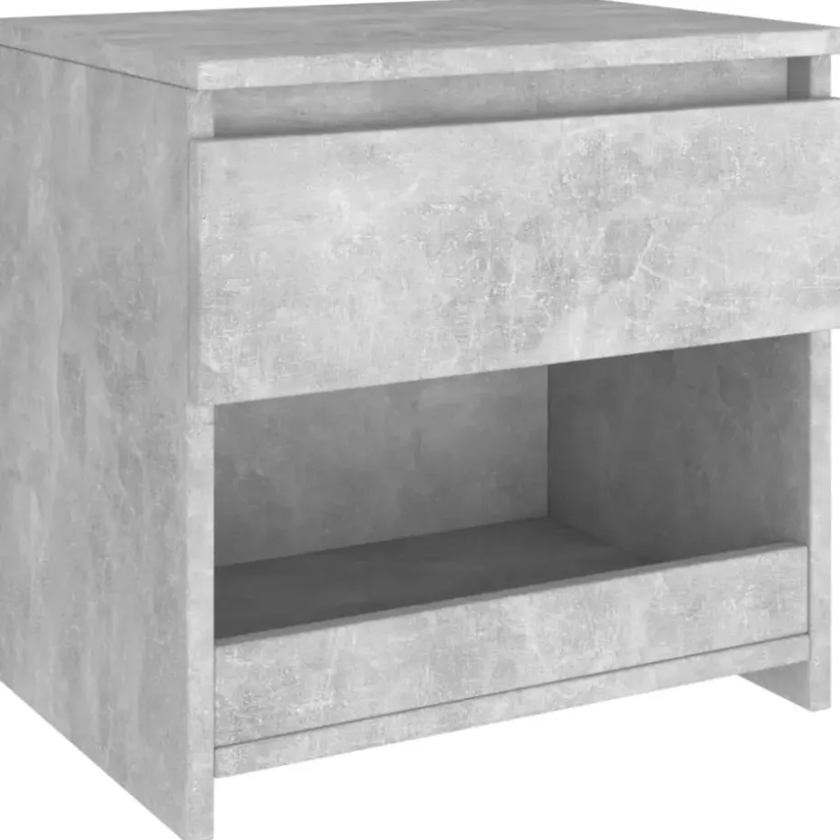 vidaXL - Nachtkastje - Grijs - Bewerkt hout - 2 stuks