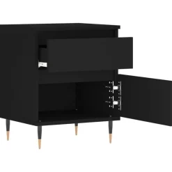 vidaXL - Nachtkastje - Zwart - Bewerkt hout - 2 stuks