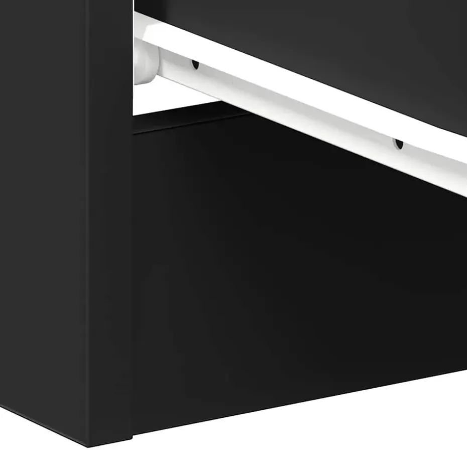 vidaXL - Nachtkastje - Zwart - Bewerkt hout - 2 stuks
