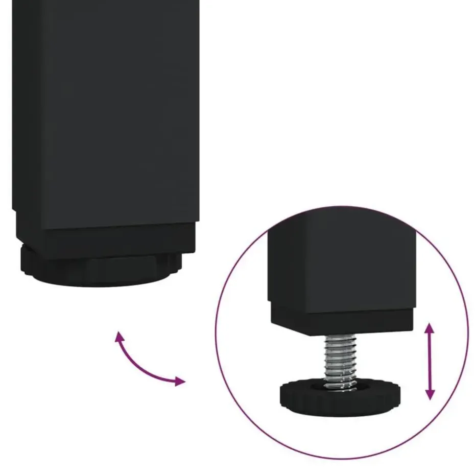 vidaXL - Nachtkastje - Zwart - Bewerkt hout - 2 stuks