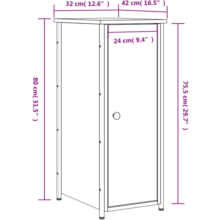 vidaXL - Nachtkastje - Zwart - Bewerkt hout - 2 stuks
