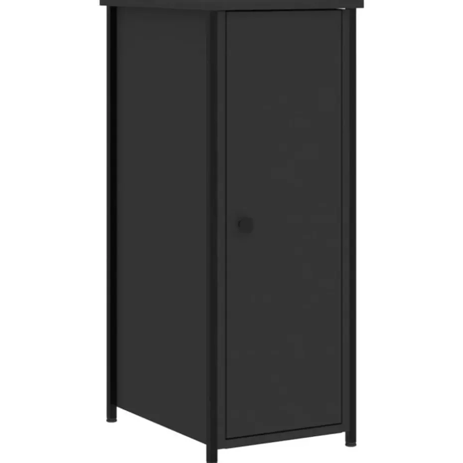 vidaXL - Nachtkastje - Zwart - Bewerkt hout - 2 stuks