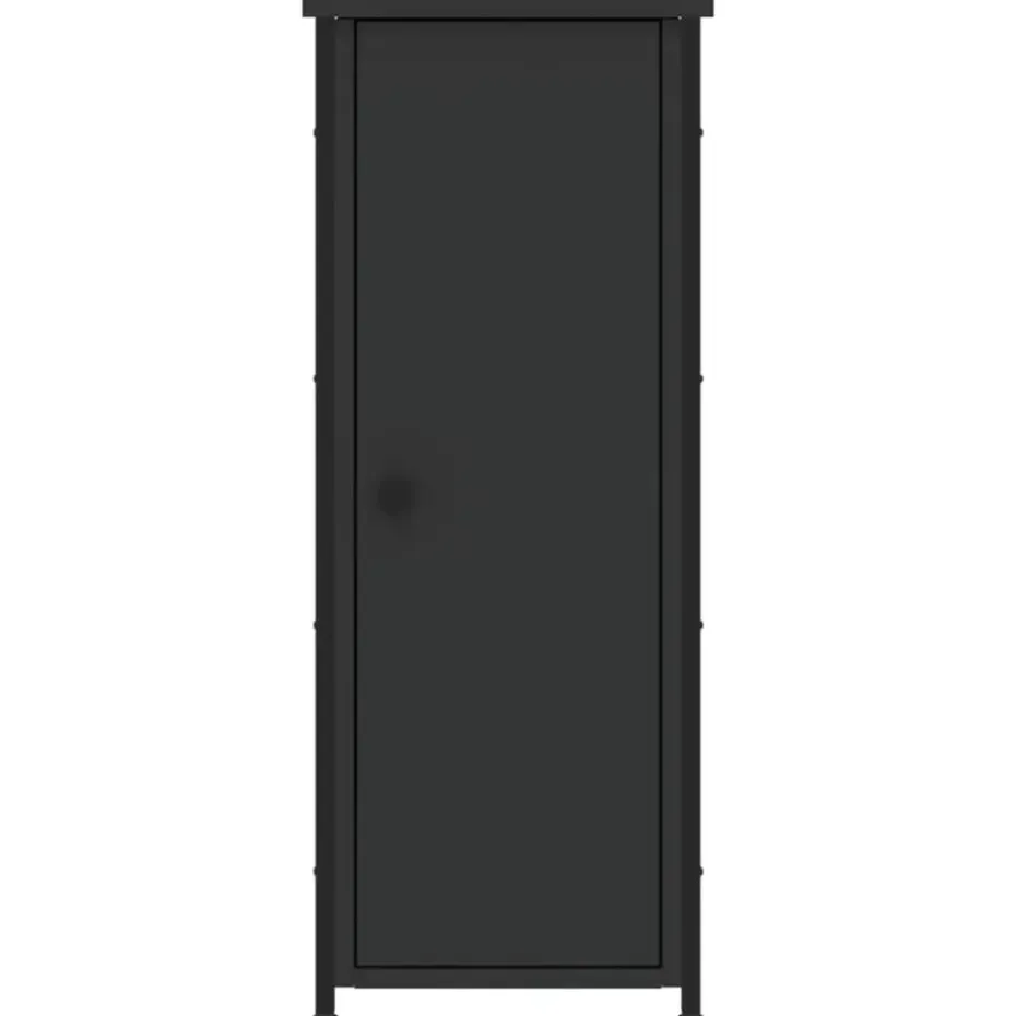 vidaXL - Nachtkastje - Zwart - Bewerkt hout - 2 stuks