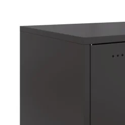 vidaXL - Nachtkastje - Zwart - Staal - 2 stuks
