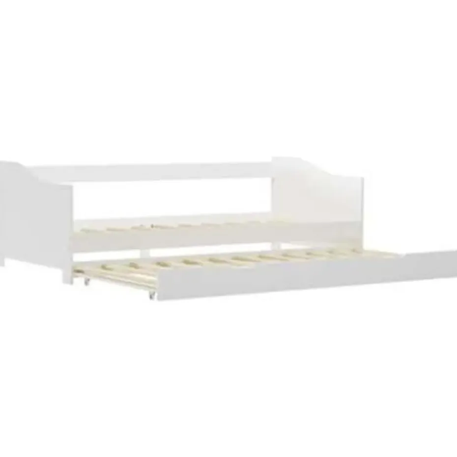 vidaXL - Onderschuifbed - Wit - Grenenhout - 90x200 cm