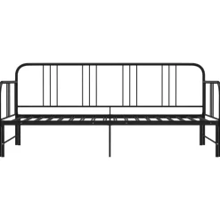 vidaXL - Onderschuifbed - Zwart - Metaal - 90x200 cm