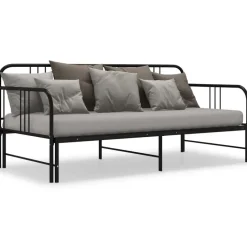 vidaXL - Onderschuifbed - Zwart - Metaal - 90x200 cm