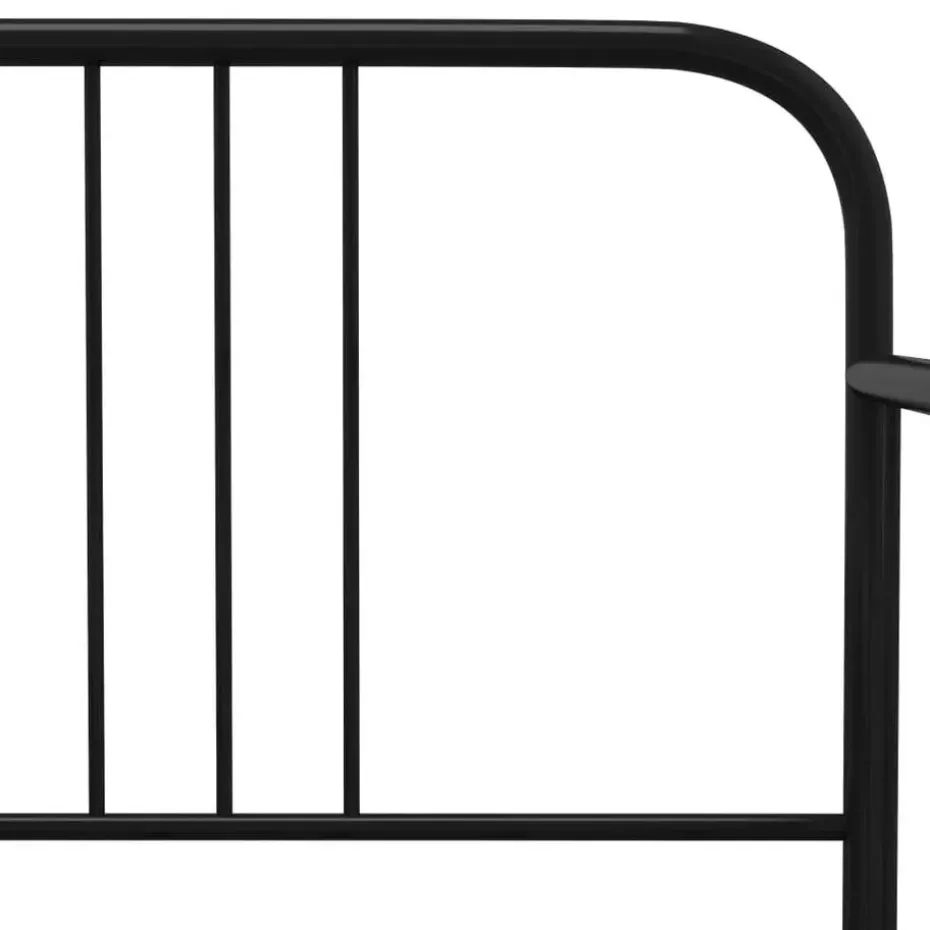 vidaXL - Onderschuifbed - Zwart - Metaal - 90x200 cm