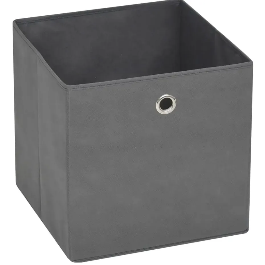 vidaXL - Opbergbox - Grijs - Stof - 4 stuks