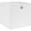 vidaXL - Opbergbox - Wit - Stof - 4 stuks