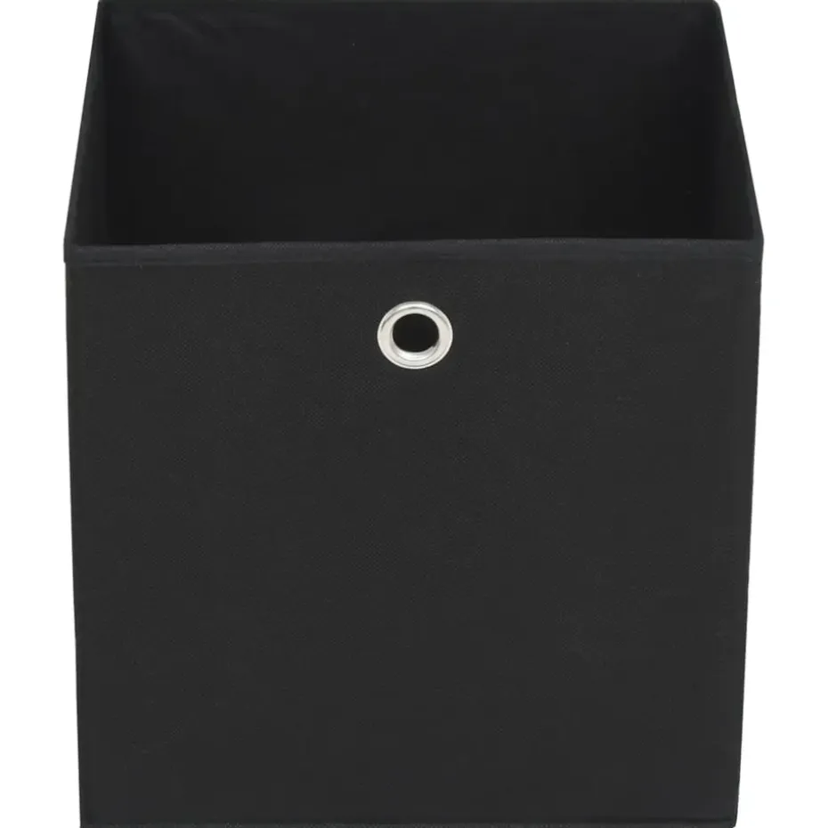 vidaXL - Opbergbox - Zwart - Stof - 4 stuks