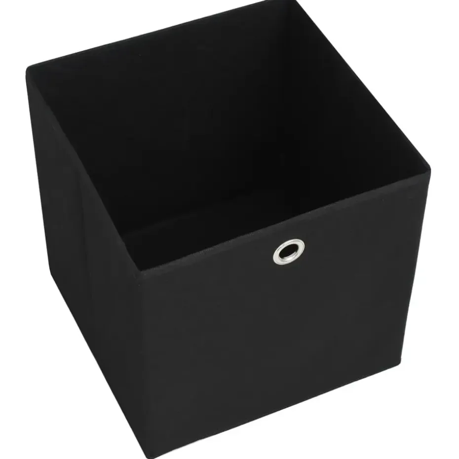vidaXL - Opbergbox - Zwart - Stof - 4 stuks
