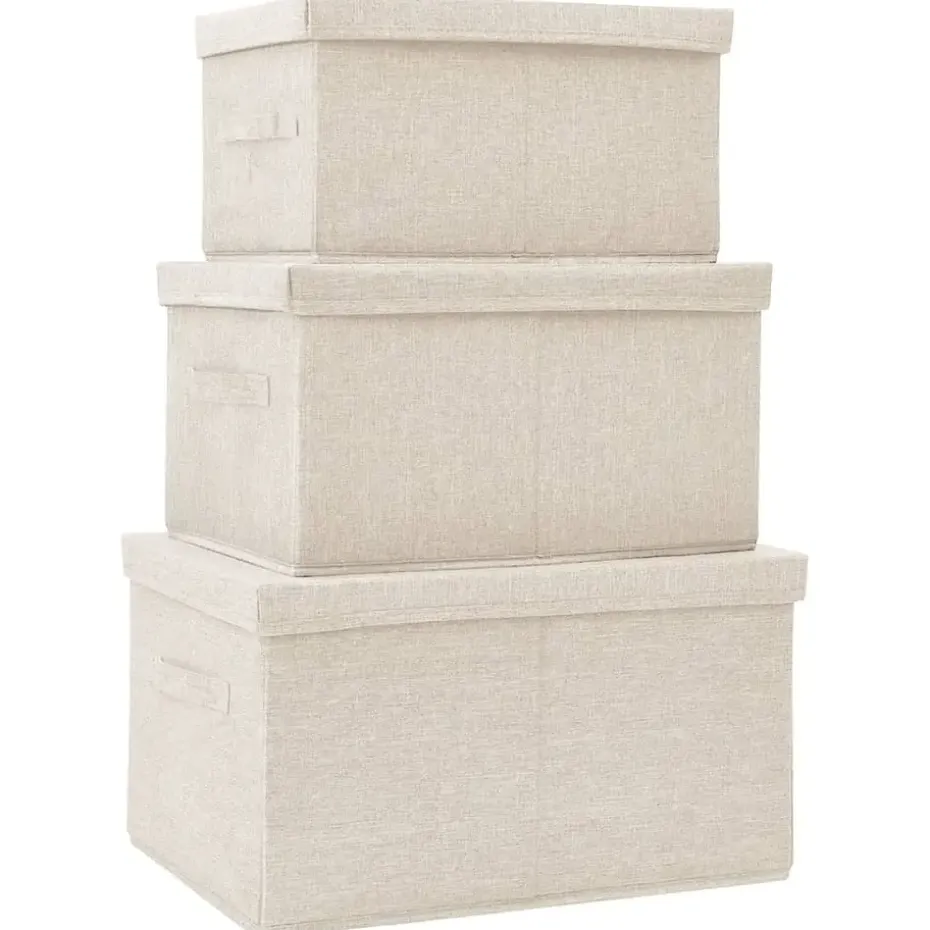 vidaXL - Opbergbox Opbergboxen - Crème - Stof
