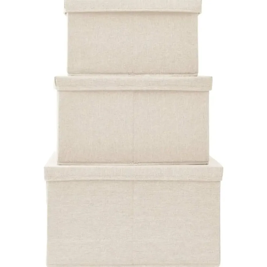 vidaXL - Opbergbox Opbergboxen - Crème - Stof
