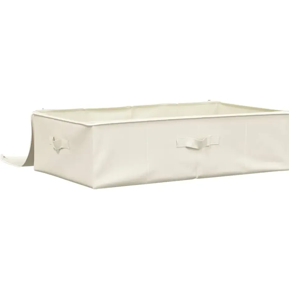 vidaXL - Opbergbox Opbergboxen - Crème - Stof - 2 stuks