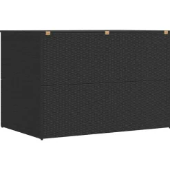 vidaXL - Opbergcontainer Voor Buiten - Zwart - Poly rattan