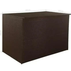 vidaXL - Opbergcontainer Voor Buiten - Bruin - Poly rattan