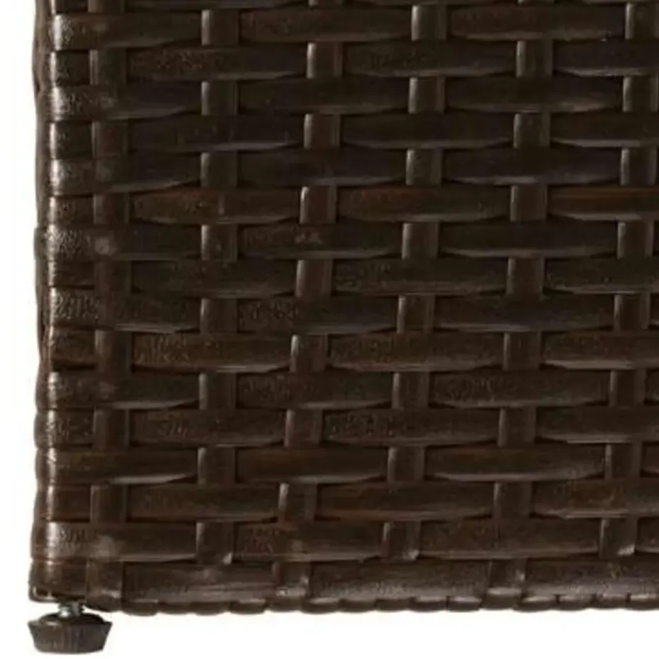 vidaXL - Opbergcontainer Voor Buiten - Bruin - Poly rattan