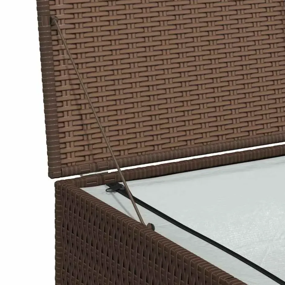 vidaXL - Opbergcontainer Voor Buiten - Bruin - Poly rattan