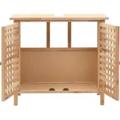 vidaXL - Opbergkast - Beige - Hout