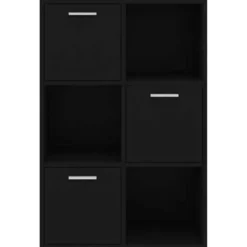 vidaXL - Opbergkast - Zwart - Bewerkt hout