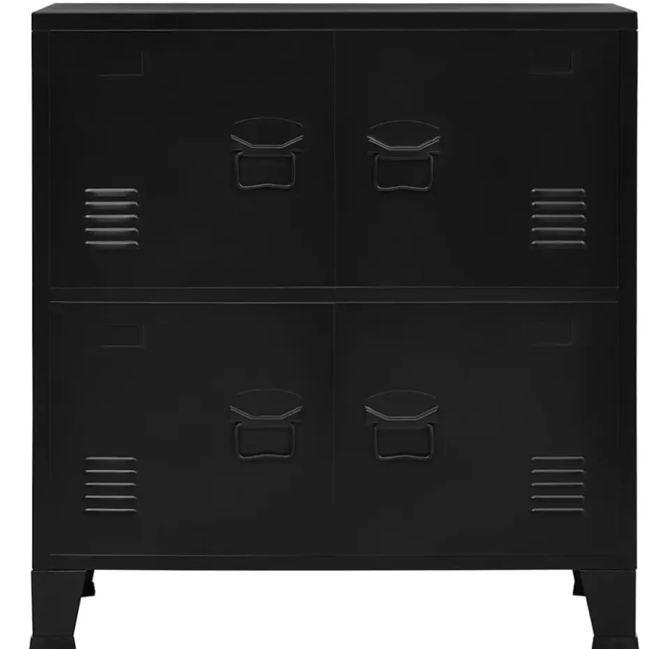vidaXL - Opbergkast - Zwart - Metaal