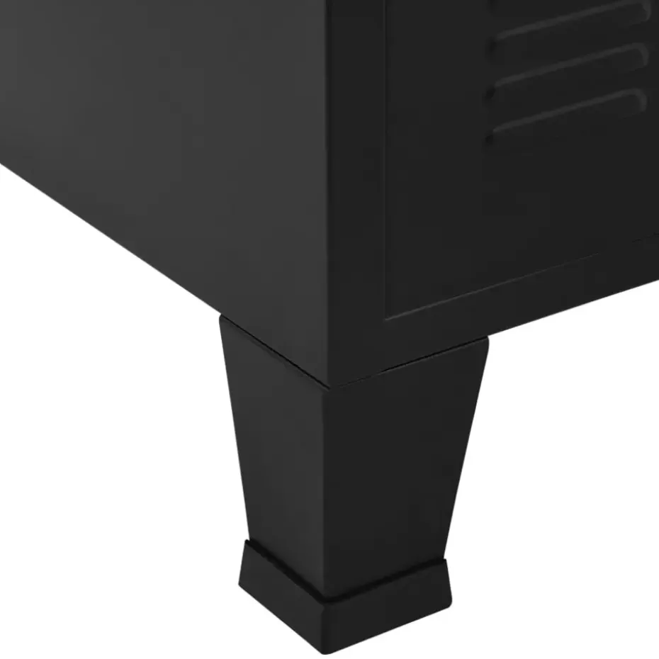 vidaXL - Opbergkast - Zwart - Metaal