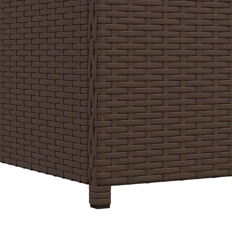 vidaXL - Opbergkist - Bruin - Poly rattan