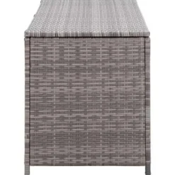 vidaXL - Opbergkist - Grijs - Poly rattan