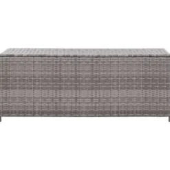 vidaXL - Opbergkist - Grijs - Poly rattan