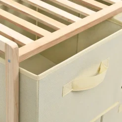 vidaXL - Opbergmeubel - Beige - Hout