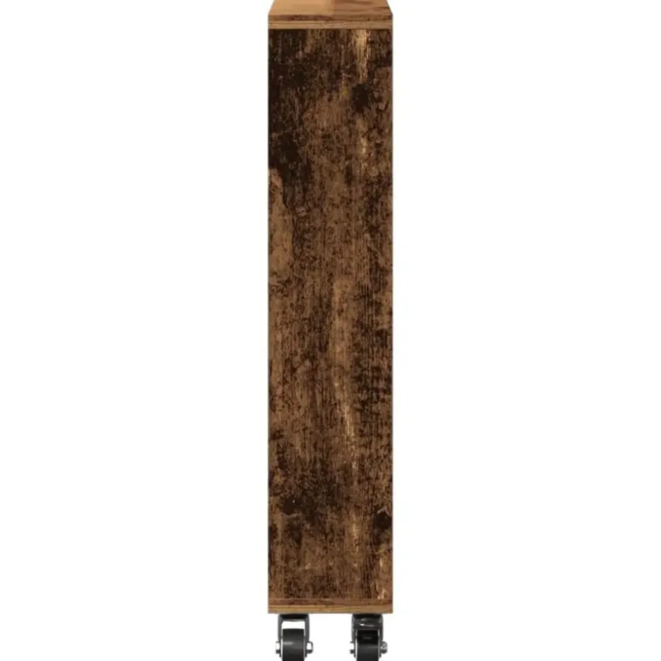 vidaXL - Opbergtrolley smal - Oud hout - Bewerkt hout - 48x13x68 cm