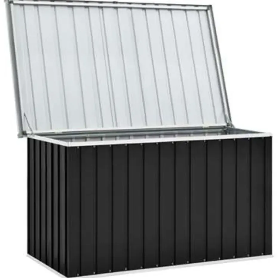 vidaXL - Opslagkist - Antraciet - Staal - 149 x 99 x 93 cm
