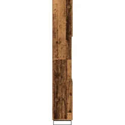 vidaXL - Oud hout Kolomkast met 2 deuren 2 vakken - Ijzer en hout - 30x30x190 cm