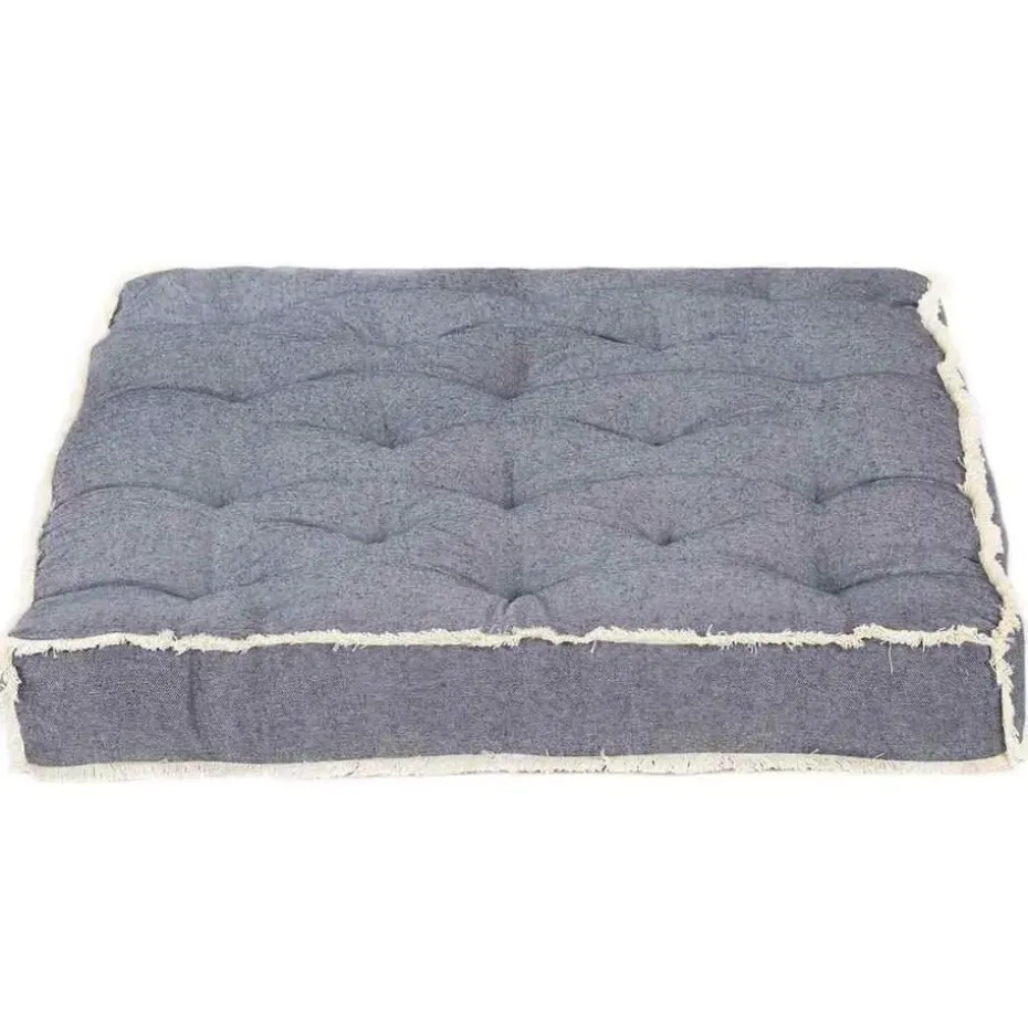 vidaXL - Pallet Bankkussen - Blauw - Katoen