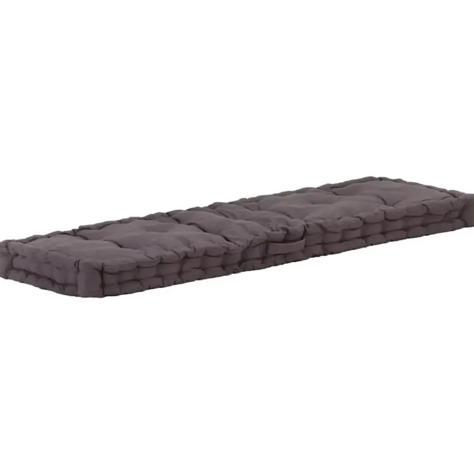 vidaXL - Palletkussen - Antraciet - Katoen