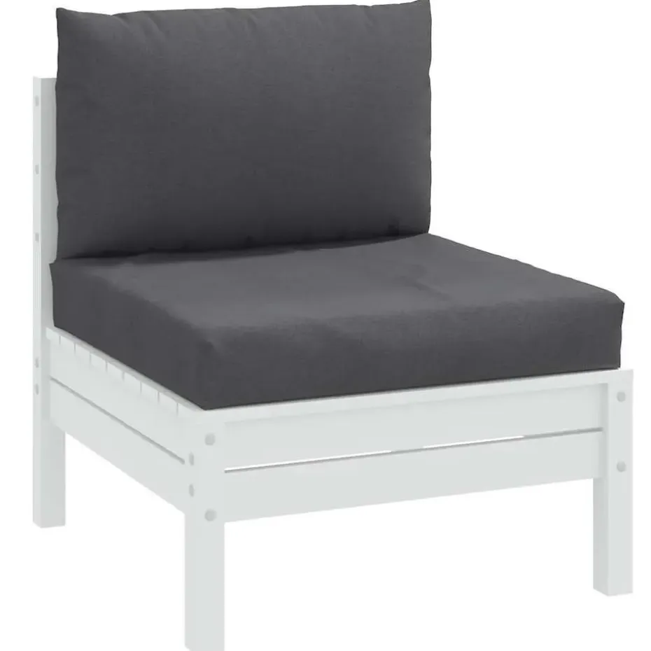 vidaXL - Palletkussen - Antraciet - Stof